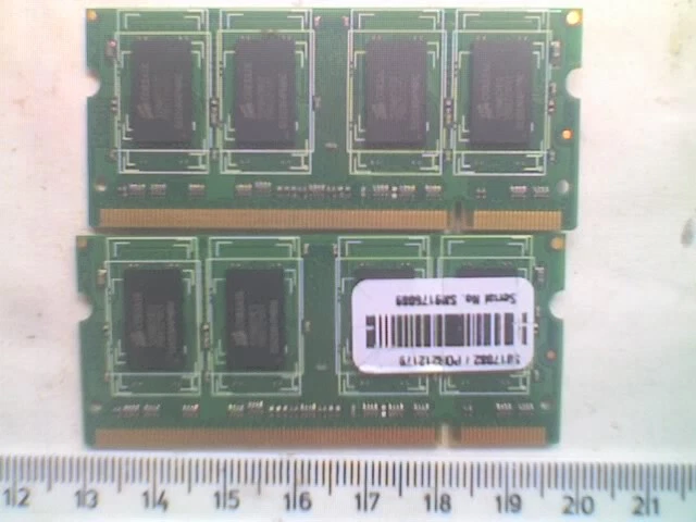 2 x CORSAIR VS1GB667D2 (1GB DDR2 PC2-5300 667MHz SODIMM 200-pin) DRAM - V - Image 3 of 3