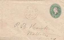 New York East Branch 1890 target  1856-1895  Postal Stationery Envelope  Reduced
