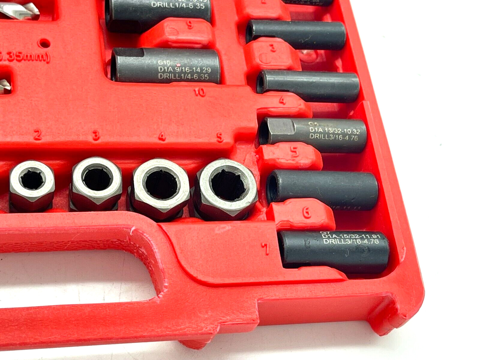 25Pc Screw Extractor Set Drill Guide Extract Stripped Broken Bolt Fastener Case