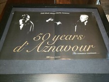 Charles Aznavour 50th Anniversary Rare Original Promo Poster Ad Framed!