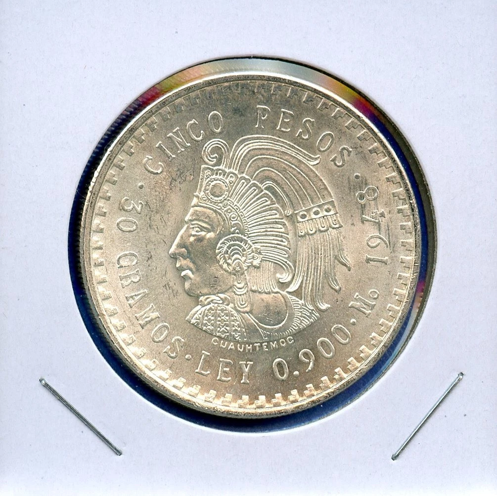 Uncirculated 5 Pesos 1948 Year Mexican Coins (1905-Now) for sale