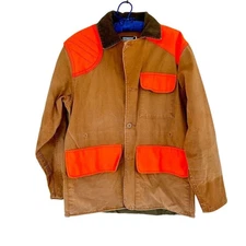 Vintage Saftbak Men's Military Hunting Fall Jacket M Brown Canvas Outdoor Casual