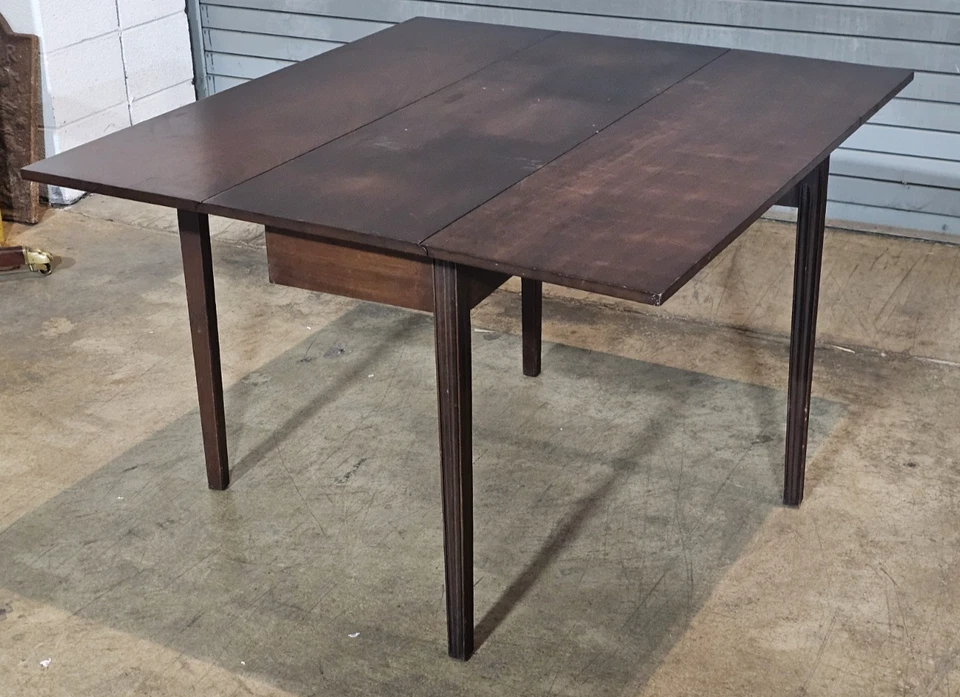 Mesa Kittinger Williamsburg Caoba Hoja Caída CW 96 Rara Foto 4 de 4