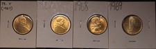 1967, 1968 FAO , & 1969  Vatican City 20 Lire Unc Coins (4)  KM# 96, 104, & 112