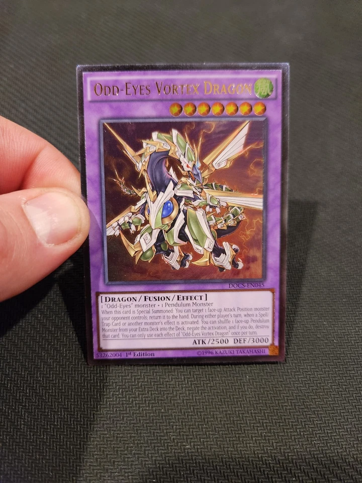Yugioh! Odd-Eyes Vortex Dragon - DOCS-EN045 - Ultimate Rare - 1st Edition Near M - Image 2 of 3