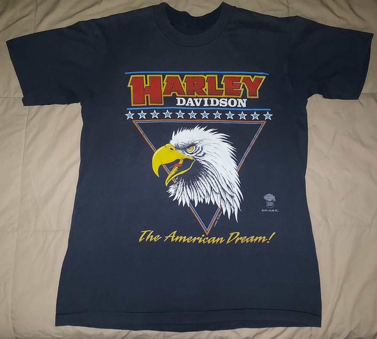VTG 80s HARLEY DAVIDSON AMERICAN DREAM T SHIRT MEDIUM 80s EAGLE