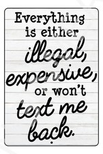 Funny Aluminum Sign Weatherproof Metal 8x12 Home Decor Outdoor Plaque