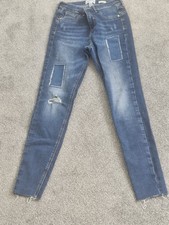 River Island Molly Jeans With Torn Effect Size 10S
