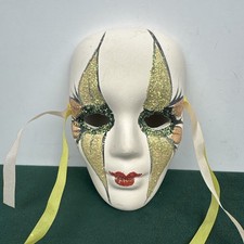 Venetian Masquerade Mask 4.5 Gold Glitter Carnival Decor