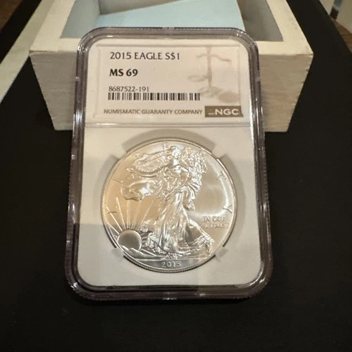 2015 $1 American Silver Eagle NGC MS69 Brown Label