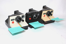 Lot of 2 Polaroid SX-70 OneStep Rainbow Stripe 1 Pronto Land Cameras AS IS