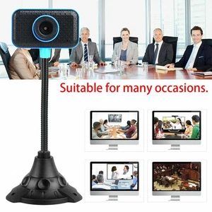 HD Caméra Web Cam Webcam avec Microphone USB 2.0 pour ordinateur PC Ordinateur de bureau