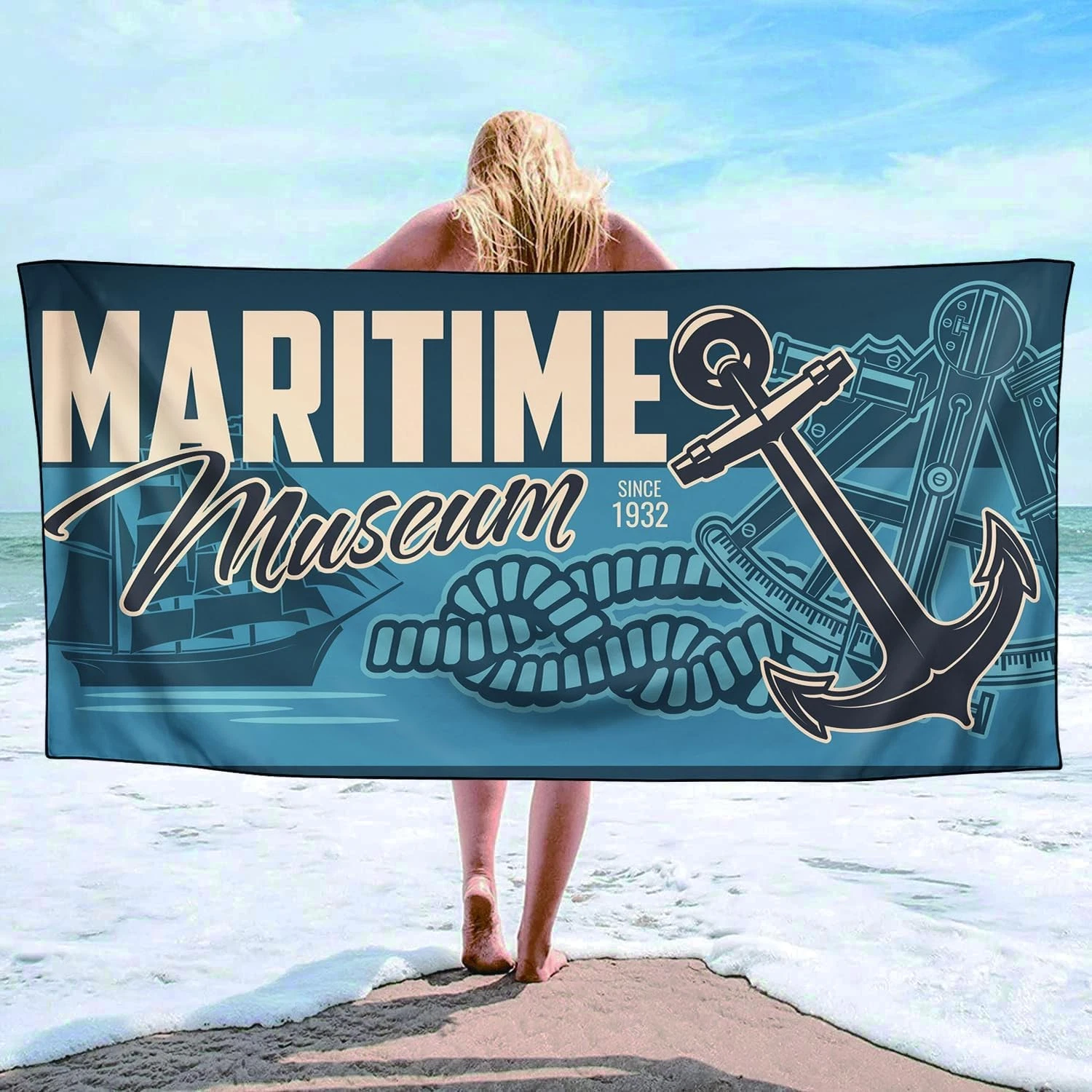 Thin Lightweight Microfiber Beach Towel Extra Large 36"x72", Sand Free Quick Dry