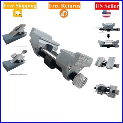 Adjustable Aluminum Honing Guide for Chisels & Plane Blades, Black/Silver
