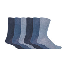 6 Pairs Mens Diabetic Socks Non Binding Top Soft Cotton Socks Seamless Toe