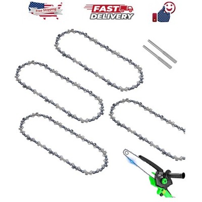 4 Pack 8 Inch Chainsaw Chain, 3/8'' LP Pitch, 33 DriveLinks, 050'' Gauge, with ...