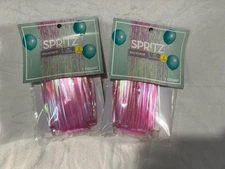 2 - Fringe Backdrop Decor Pink - Spritz New Party Supplies 3ft X 8ft