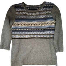 Velvet by Graham & Spencer Womens Crew Neck Sweater Lambs Wool  Angora Rayon S