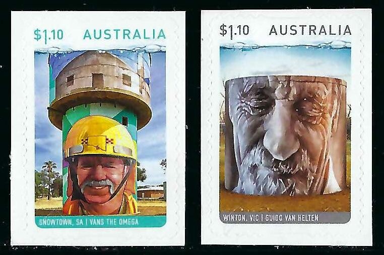 Fire / Australia - Water Tower Art - 2 (Self-Adhesive from Booklets