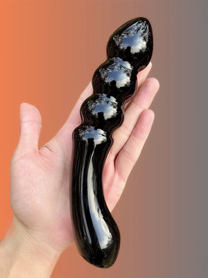 7'' Black Obsidian Crystal Wand - Healing Stick - Crystal Yoni Wand - Healing Wan