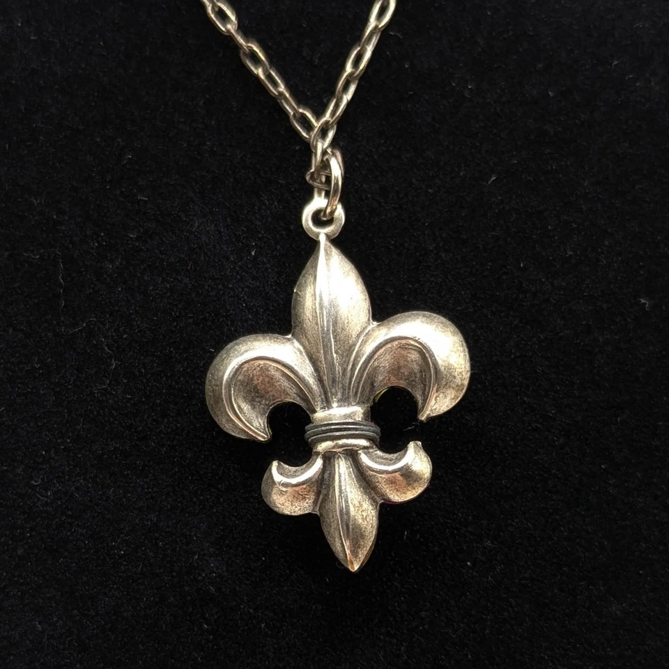 Светлячок надпись многоцветный Fleur-de-Lis мозаика серебристого тона подвеска ожерелье - Изображение 4 из 4