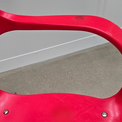 Red Plastic Dining Chair - Picture 6 of 7