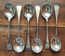 6 Silver Plated Soup Spoons Goldsmiths Silversmiths Regent Plate. High Quality. 