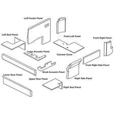 K64254 New Cab Upholstery Kit Fits John Deere 4WD Tractor 8450 8650 8850