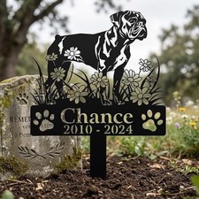 Custom Dog Memorial Stake, Personalized Pet Loss Garden Sign