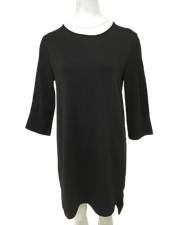 FRENCH CONNECTION Ladies UK12 Black Milly Mesh Jersey Patterned Midi Dress BNWT
