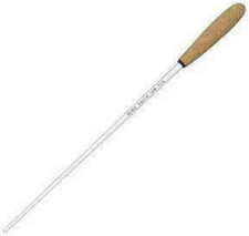 12-Inch White Baton with Tapered Cork Handle - 12WTCK