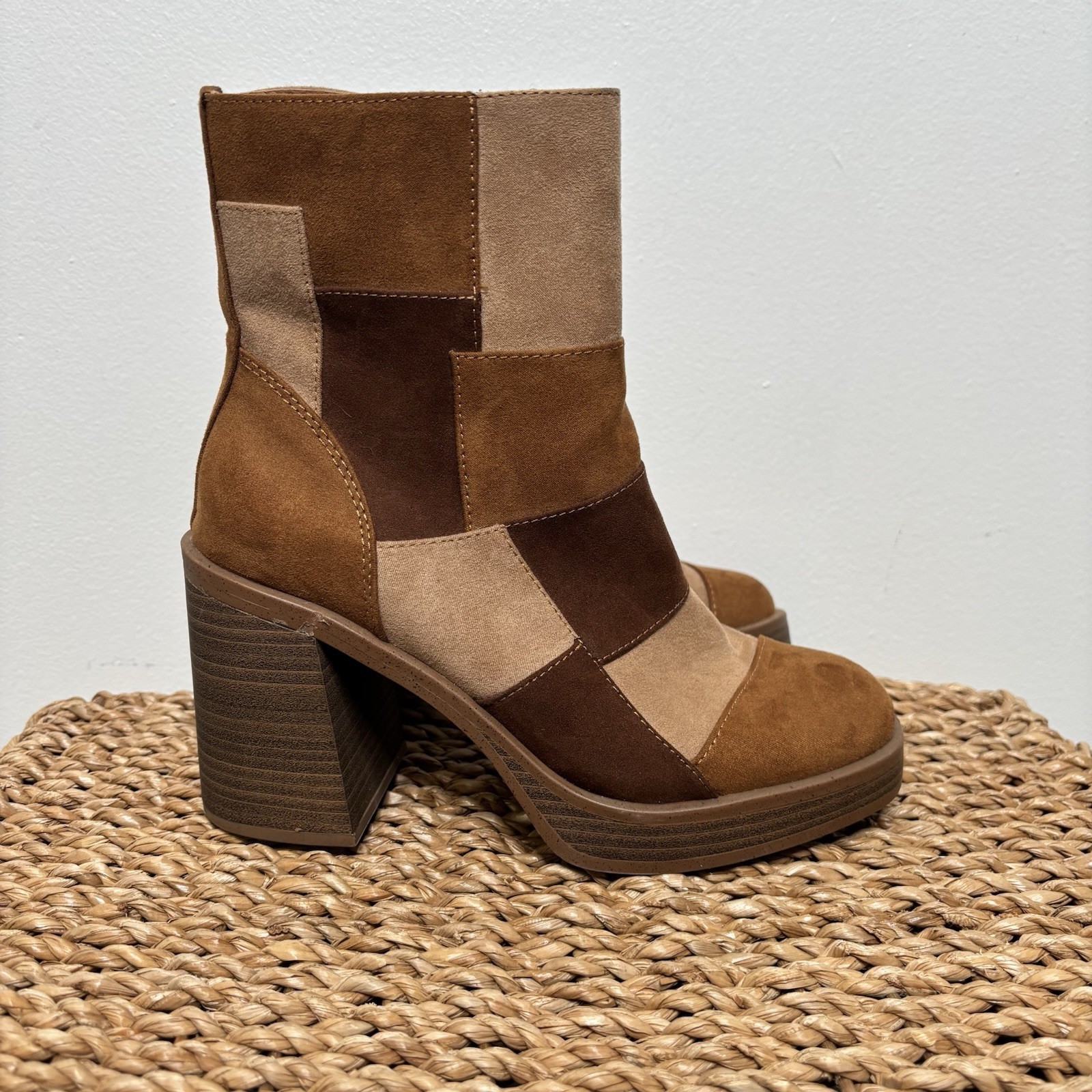 Universal Thread Patchwork Suede Ankle Boots Wome… - image 3