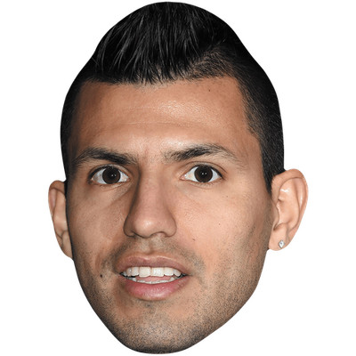 Sergio Aguero (Stubble) Celebrity Mask, Flat Card Face, Fancy Dress Mask