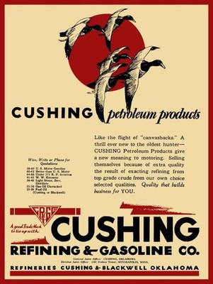 1930 Cushing Refining & Gasoline Co. Petroleum NEW Metal Sign: 9x12'' Ships Free
