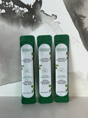 HUNMUI Centella Asiatica Bubble Facial Mask Moisturizing Green 5g
