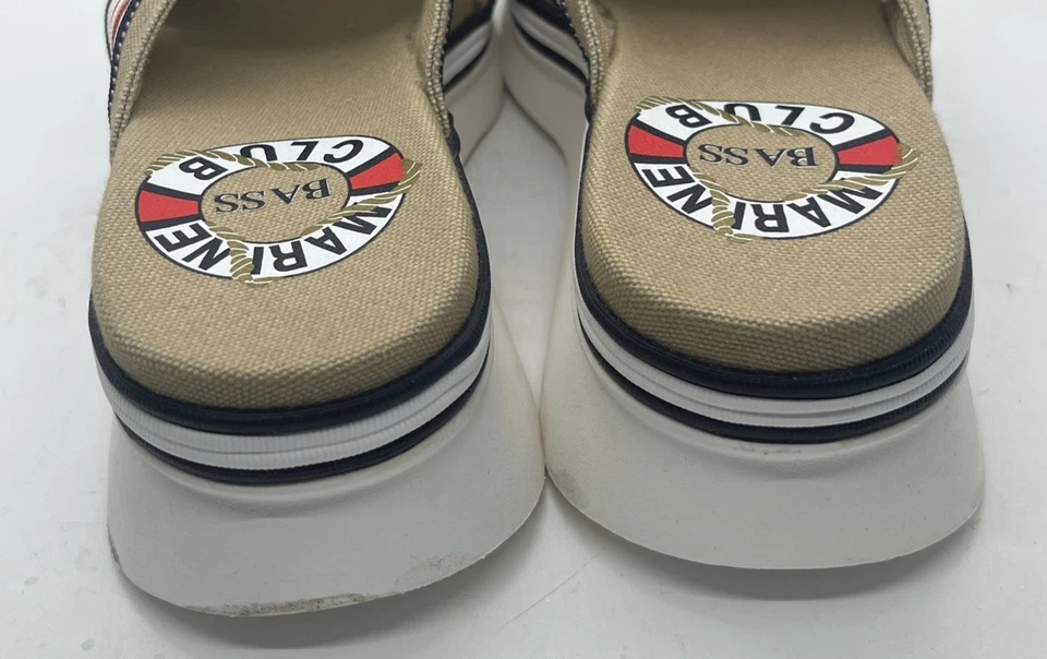 Sandalias informales Bass Marine Club Torella Sand para mujer 7,5 M deslizables rojas/blancas/azules Foto 3 de 4