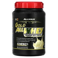 2 X ALLMAX, Gold AllWhey, Premium Whey Protein, French Vanilla, 2 lbs 907 g 