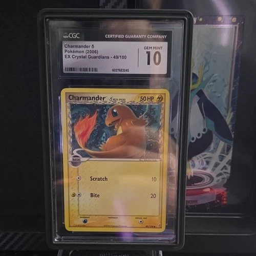 Pokémon TCG Charmander Delta EX Crystal Guardians 49/100 CGC 10 2006