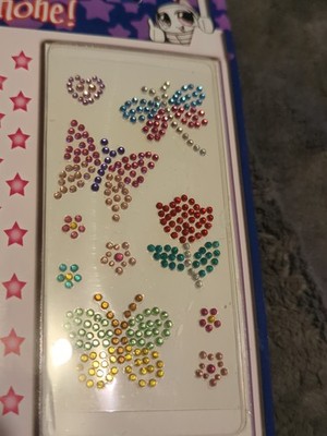 NEW PHONE BLING BUTTERFLY And FLORAL PEEL & STICK ON - NO GLUE NEEDED NIP