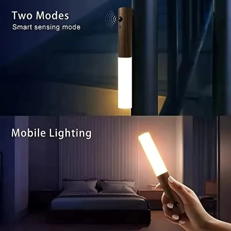 Lámpara LED recargable | Sensor de movimiento, base magnética, diseño de...