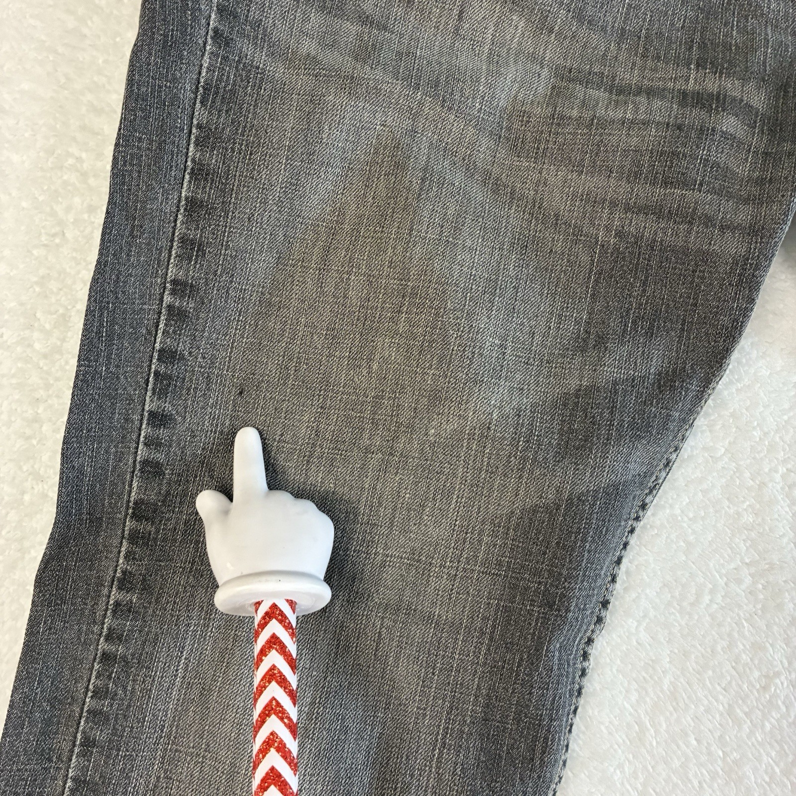 Levi's 527 slim bootcut jeans men's 36x32 black dark wash denim cowboy thumbnail 8