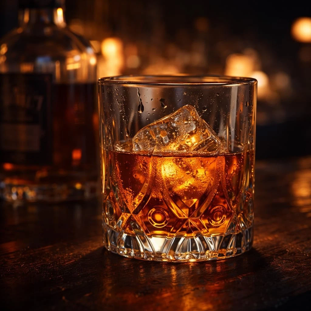 Crystal Whiskey Glasses | Set of 2 Lead-Free Hand-Cut Tumblers for Smoked Cockta