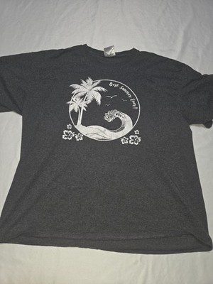Port & Company Shirt Mens XL Gray Best Summer Ever Beach Graphic Tee 2016