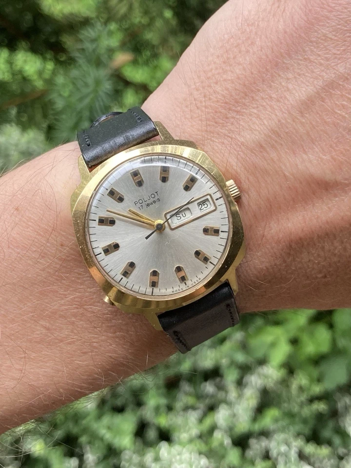 POLJOT Bumblebee 36,5mm | Day Date | 2628.H | Soviet Watch | Vintage 80's - Bild 2 von 4