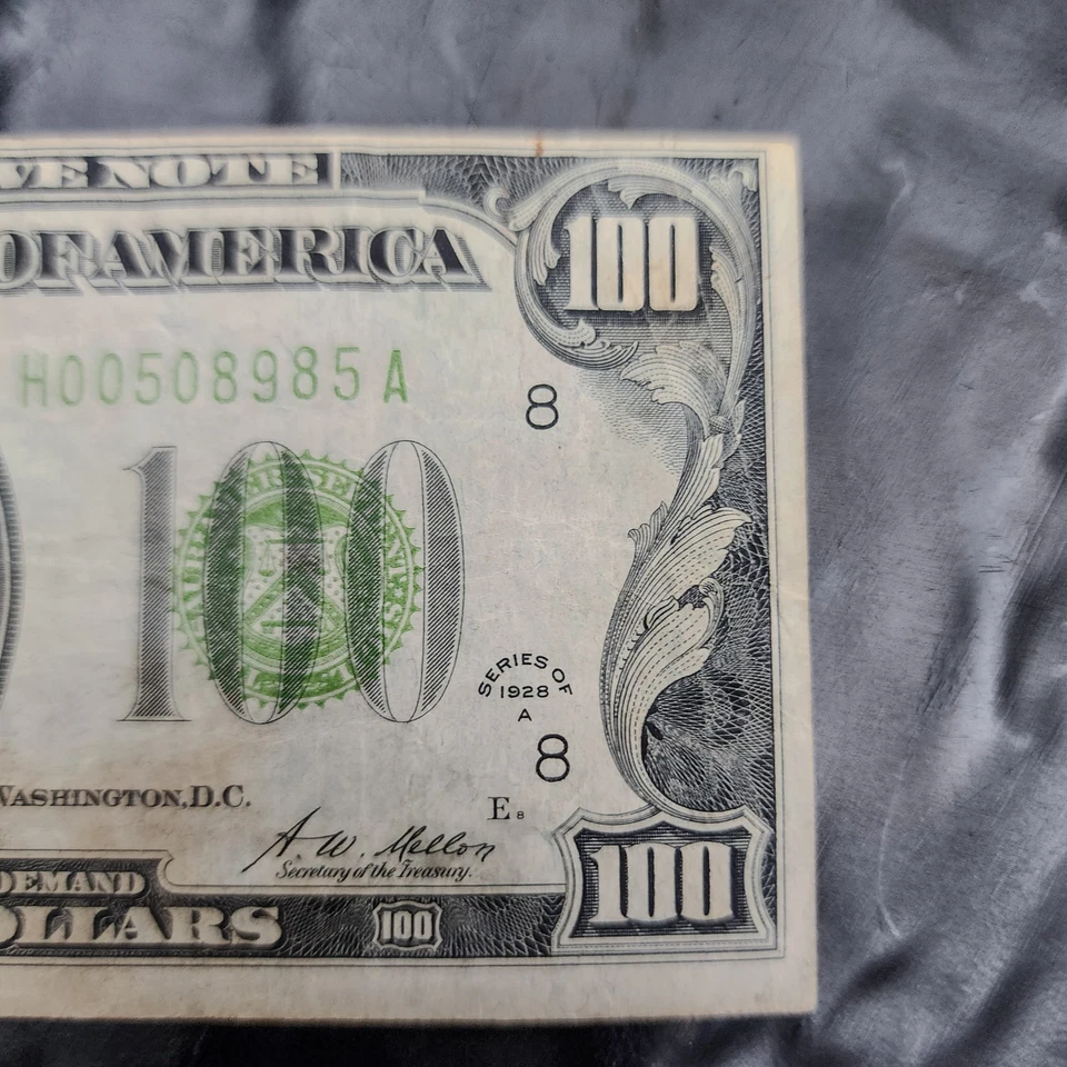 1928-A $100 REDEEMABLE IN GOLD Federal Reserve Note St. Louis MO Banknote USA💰 - Image 4 of 4