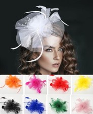 Headband Feather Kentucky Derby Wedding Hat Church Dressy Cocktail Fascinator