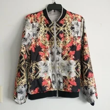 Emporio Milano Bomber Jacket Men M/S* Multicolor Reversible Graphic Animal Italy