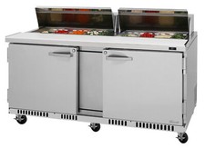 Turbo Air PST-72-FB-N 72" Two Section Sandwich / Salad Prep Table w/ 2 Doors,...