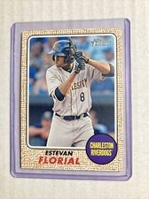2017 Topps Heritage Minor League #79- ESTEVAN FLORIAL Rookie RC Card.