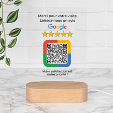 Plaque NFC google - Chevalet - QR code Avis Google Review Card NFC contactless  